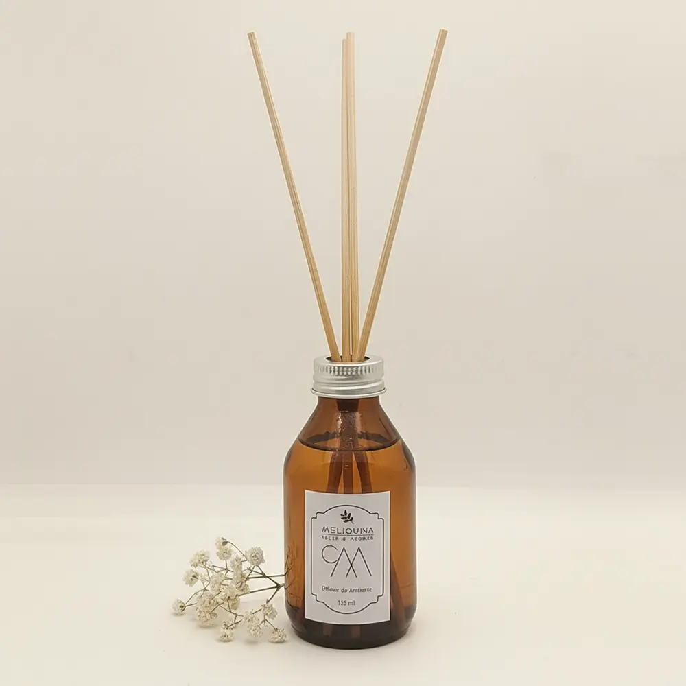 Difusor de ambiente con varillas de ratán Armonía 125ml Meliquina Natural