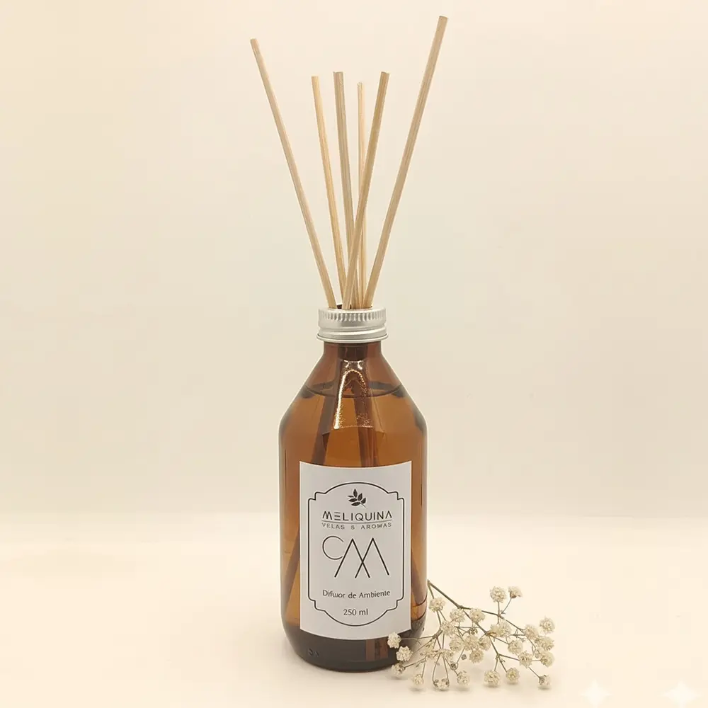 Difusor de ambiente con varillas de ratán Armonía 250ml Meliquina Natural