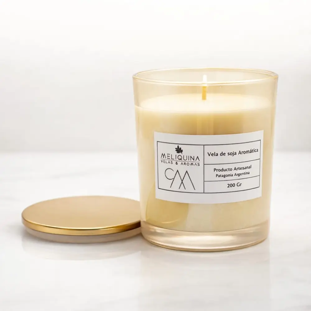 Vela de soja mayorista Alma 200g Meliquina Natural