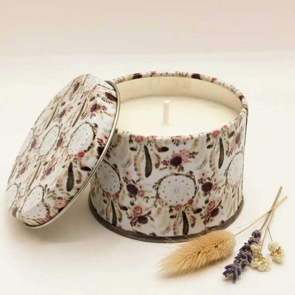 Vela de soja mayorista en Lata 100g Meliquina Natural